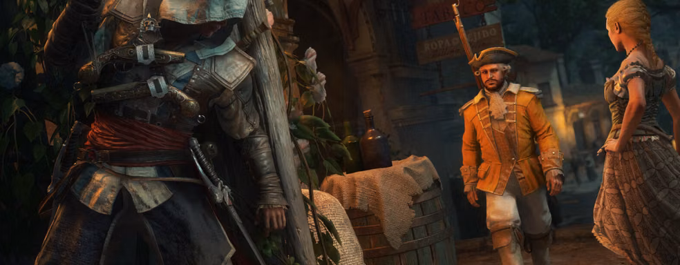 Прыжок между уступами в Assassin's Creed IV: Black Flag