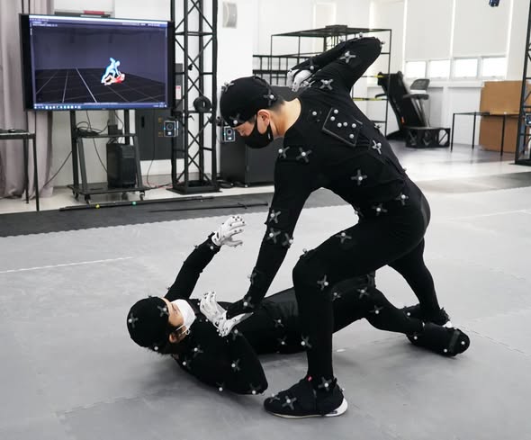 Съёмочная площадка mocap-студии Pearl Abyss
