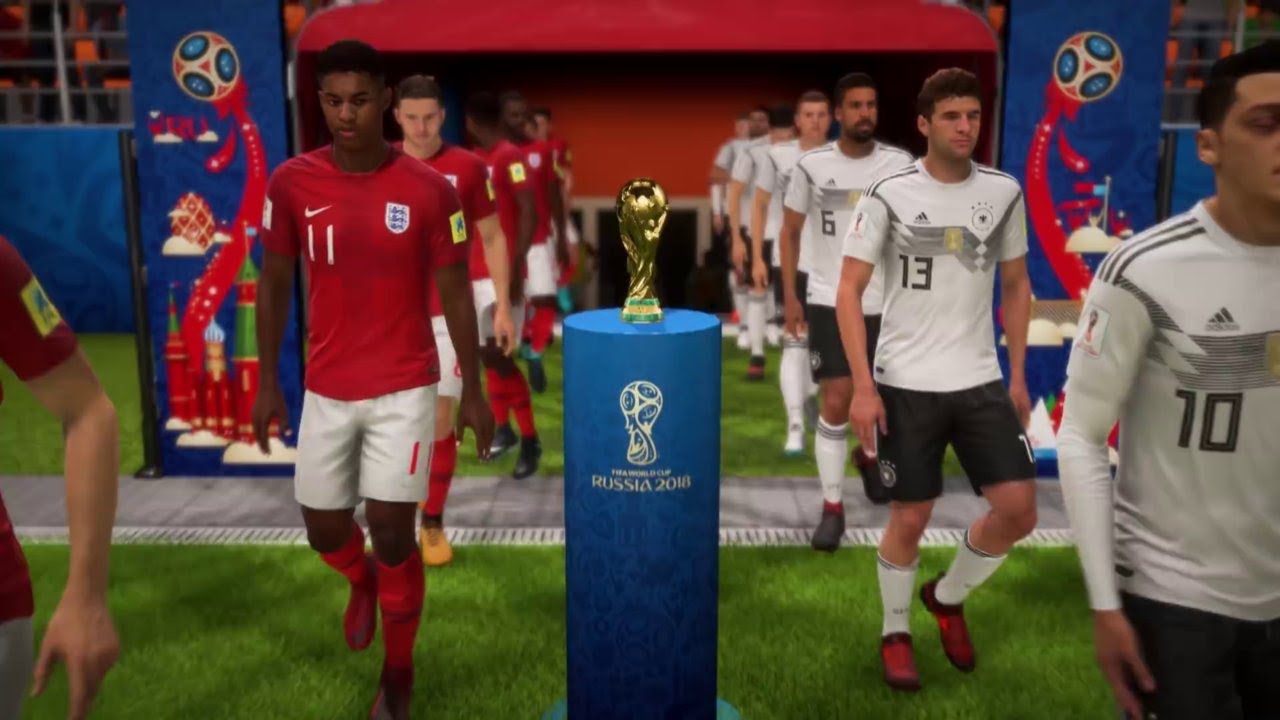 Игровой кадр FIFA 18: выход команд в режиме чемпионата мира