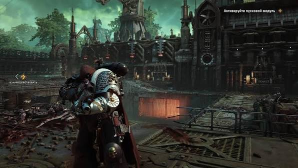 Космодесантник в бою с тиранидами в Space Marine 2