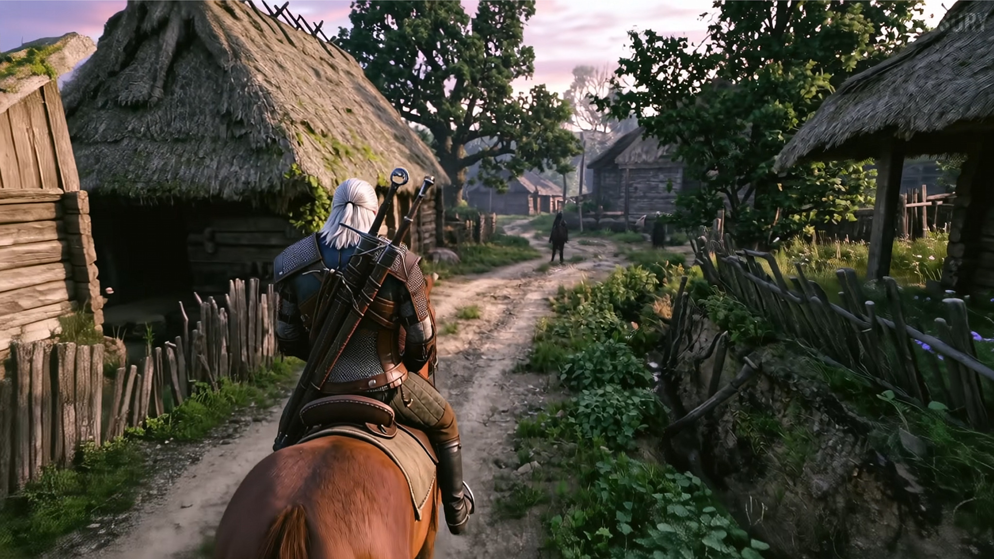Геральт в ванне — кадр из The Witcher 3: Wild Hunt